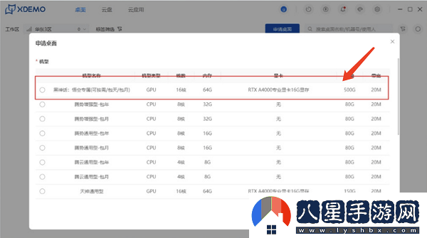 黑神話：悟空專屬機型套餐選擇界面