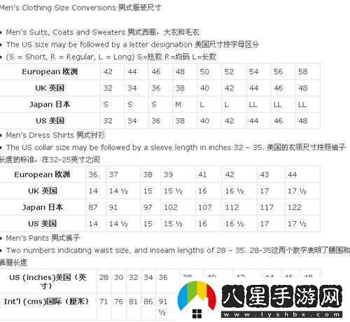 歐洲尺碼日本尺碼專線